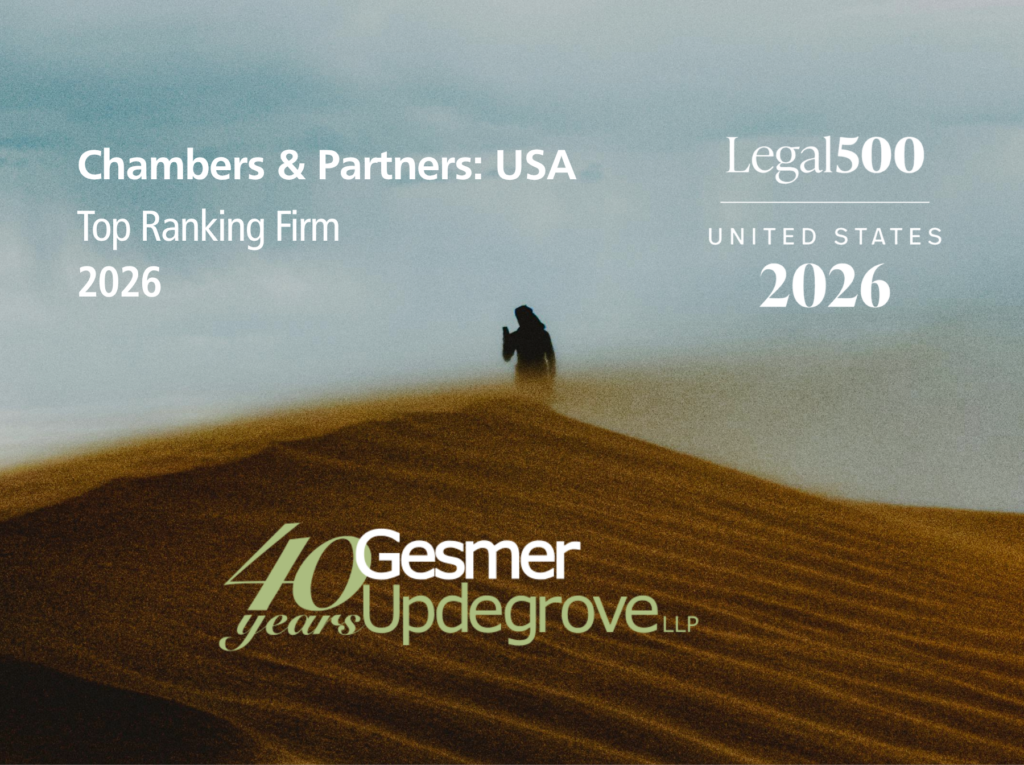 Gesmer Updegrove Recognized in Both Chambers USA 2026 and Legal 500 USA 2026